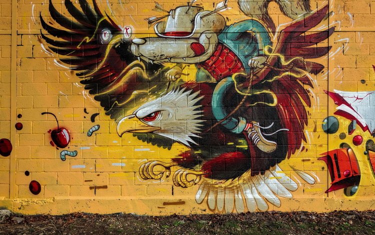 стена, орел, графити, wall, eagle, grafiti