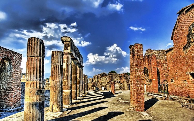 камни, развалины, руины, греция, колонны, hdr, stones, the ruins, ruins, greece, columns