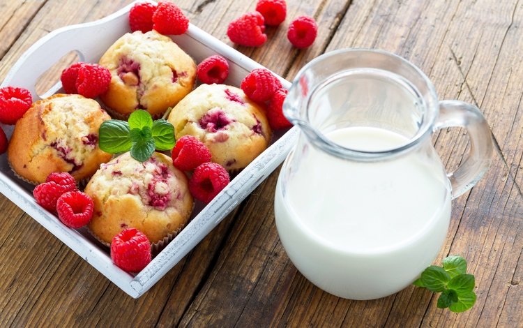 малина, ягоды, молоко, выпечка, варенье, кексы, baking, капкейк, молока, raspberry, berries, milk, cakes, jam, cupcakes, cupcake