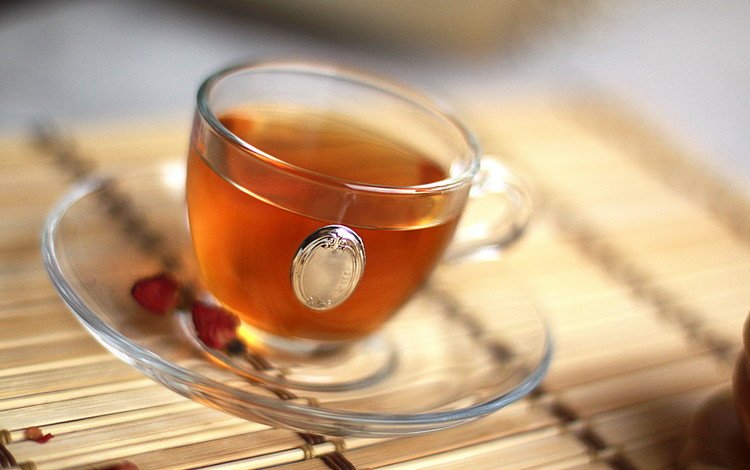 утро, бамбук, чашка, стекло, чай, morning, bamboo, cup, glass, tea