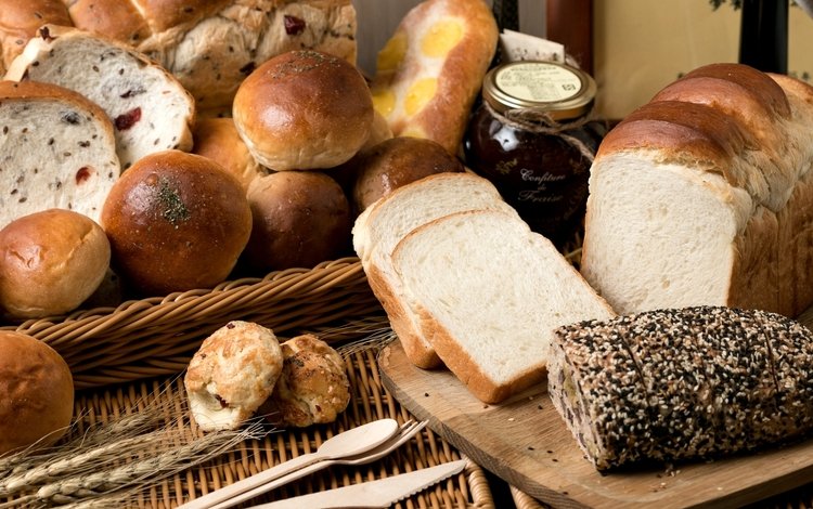 хлеб, булочки, хлебобулочные изделия, ассортимент, разный, bread, buns, bakery products, range, different