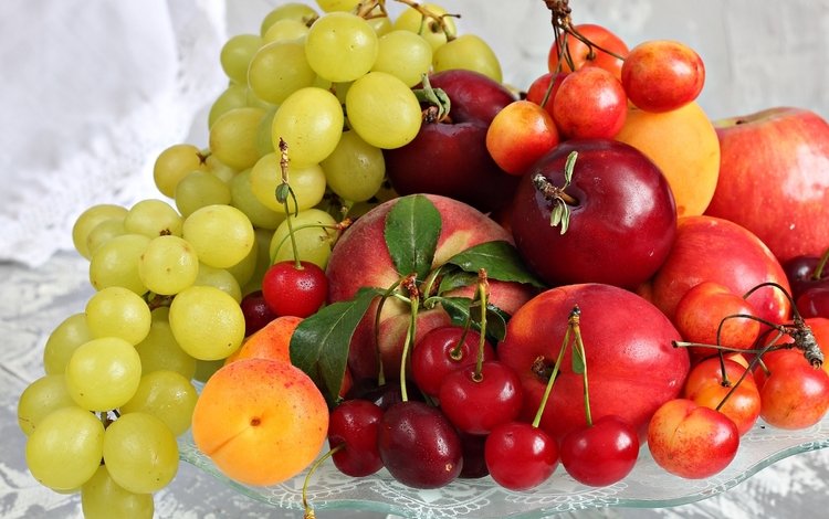виноград, фрукты, черешня, абрикос, нектарин, grapes, fruit, cherry, apricot, nectarine