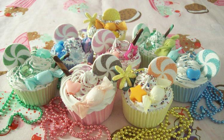 бусы, сладкое, украшение, выпечка, десерт, кекс, кексы, капкейки, beads, sweet, decoration, cakes, dessert, cupcake, cupcakes