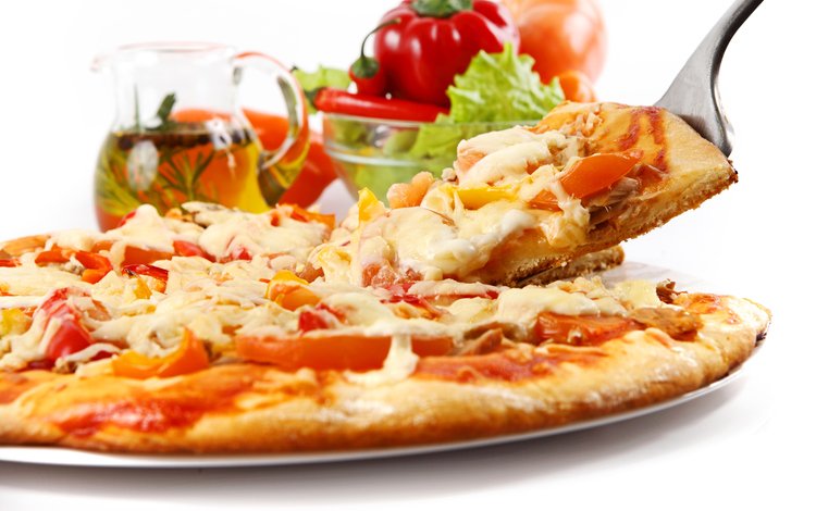 сыр, помидор, перец, пицца, брынза, быстрое питание, cheese, tomato, pepper, pizza, fast food