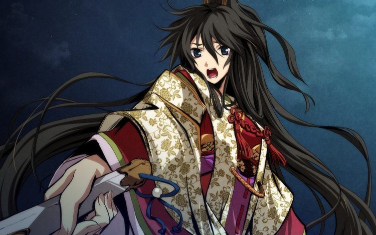 фон, оружие, меч, аниме, лицо, kajiri kamui kagura, глаза. длинные волосы, background, weapons, sword, anime, face, eyes. long hair
