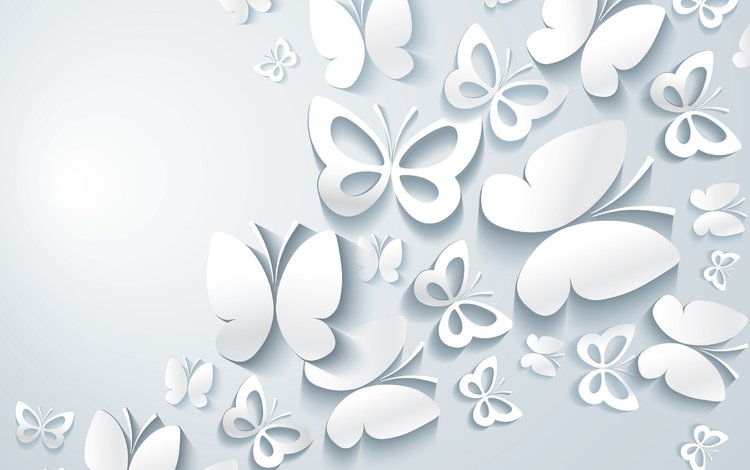 фон, бабочки, бумажные, background, butterfly, paper
