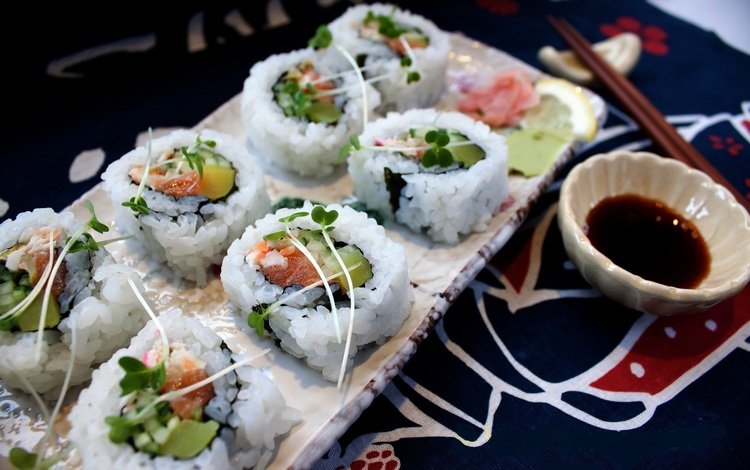 зелень, морепродукты, япония, японская кухня, рыба, огурец, краб, лосось, японии, japan food, рис, суси, суши, роллы, авокадо, avocado, greens, seafood, japan, japanese cuisine, fish, cucumber, crab, salmon, figure, susi, sushi, rolls