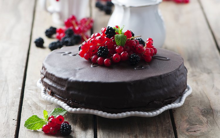 мята, ягоды, шоколад, сладкое, торт, десерт, ежевика, смородина, mint, berries, chocolate, sweet, cake, dessert, blackberry, currants