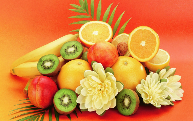 фрукты, апельсины, апельсин, персики, киви, персик, банан, бананы, fruit, oranges, orange, peaches, kiwi, peach, banana, bananas