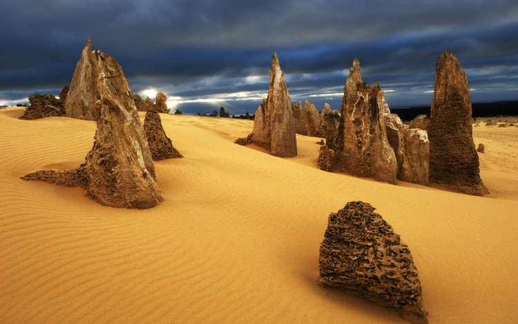 скалы, природа, пустыня, австралия, nambung desert, rocks, nature, desert, australia