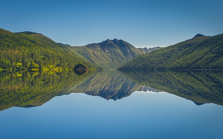 озеро, горы, природа, отражение, пейзаж, lake, mountains, nature, reflection, landscape