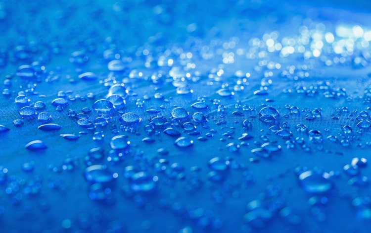 вода, макро, фон, синий, капли, water, macro, background, blue, drops
