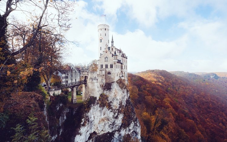 замок, осень, германия, осен, лихтенштейн, лихтенштайн, замок лихтенштейн, burg liechtenstein, castle, autumn, germany, liechtenstein, lichtenstein
