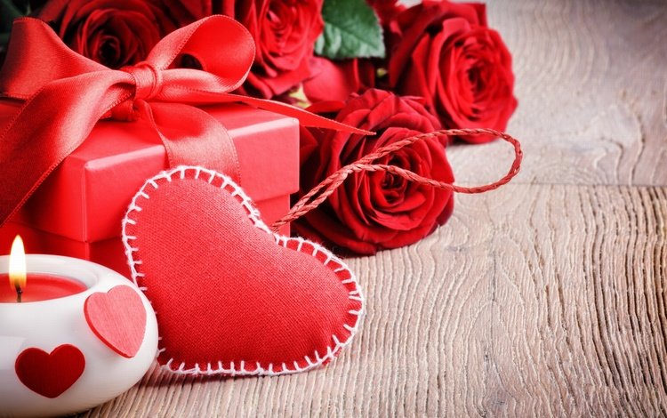 цветы, розы, сердечко, сердце, свеча, подарок, день святого валентина, 14 февраля, flowers, roses, heart, candle, gift, valentine's day, 14 feb