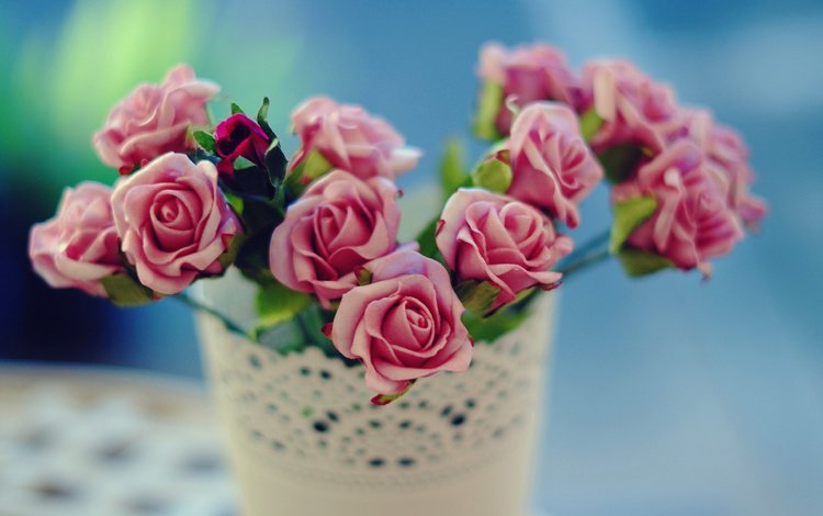 цветы, розы, букет, розовые, ваза, flowers, roses, bouquet, pink, vase