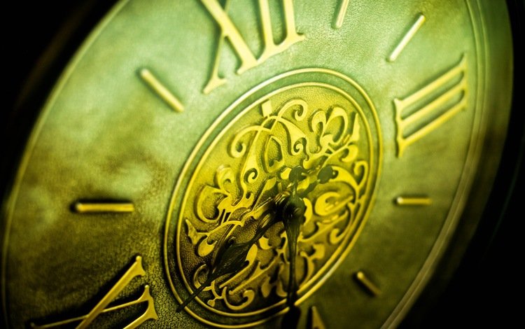 часы, время, медь, крупным планом, римские цифры, античные, настенные часы, watch, time, copper, closeup, roman numerals, antique, wall clock