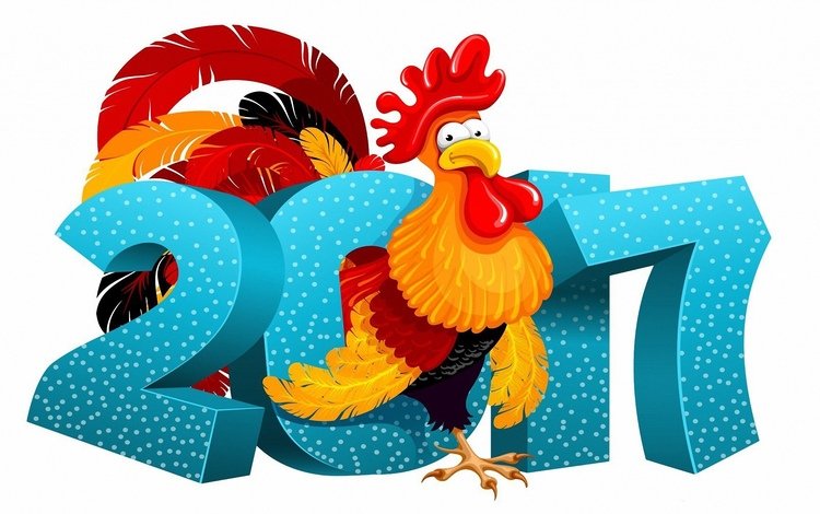 новый год, петух, 2017, new year, cock