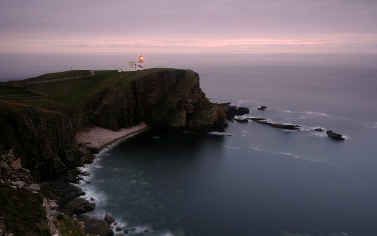 вечер, камни, фото, пейзаж, море, скала, маяк, обрыв, the evening, stones, photo, landscape, sea, rock, lighthouse, open