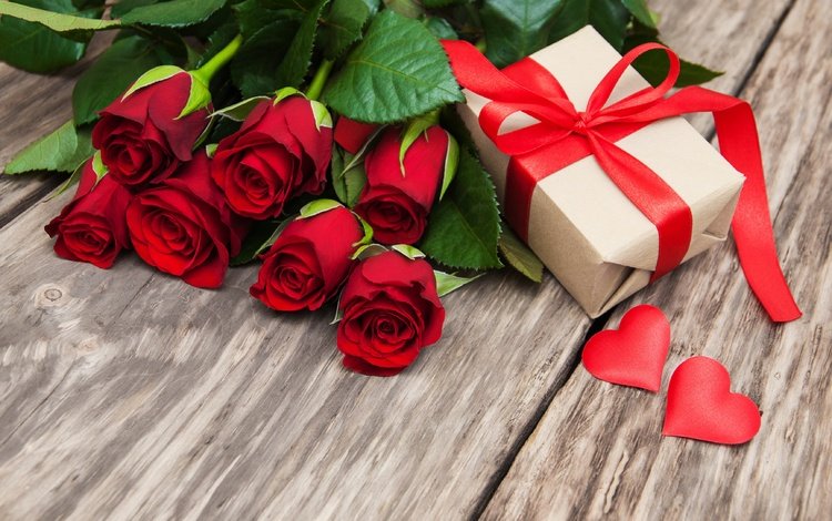 цветы, бутоны, розы, букет, подарок, сердечки, flowers, buds, roses, bouquet, gift, hearts