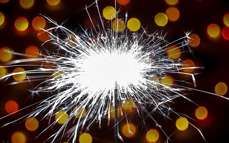 новый год, искры, огоньки, боке, бенгальские огни, new year, sparks, lights, bokeh, sparklers