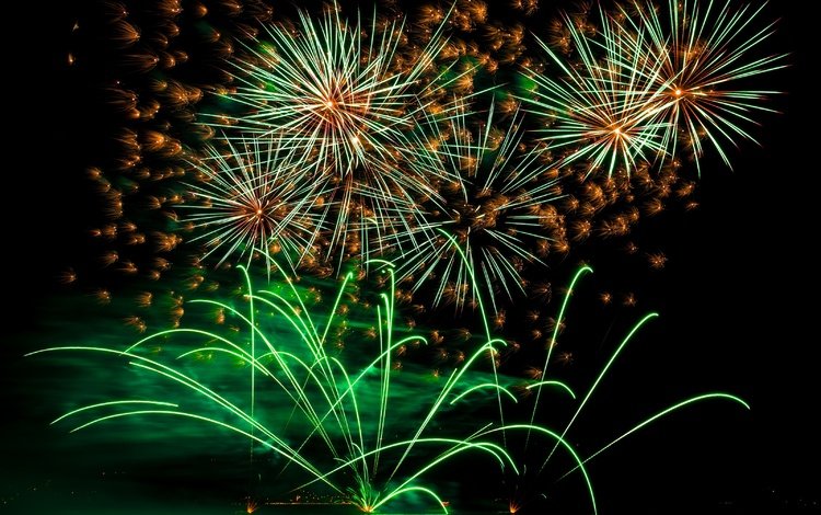 новый год, салют, фейерверк, ноч, красочная, феерверк, 2017, holiday celebration, new year, salute, fireworks, night, colorful
