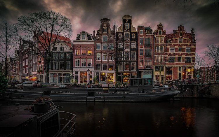 канал, дома, нидерланды, амстердам, channel, home, netherlands, amsterdam