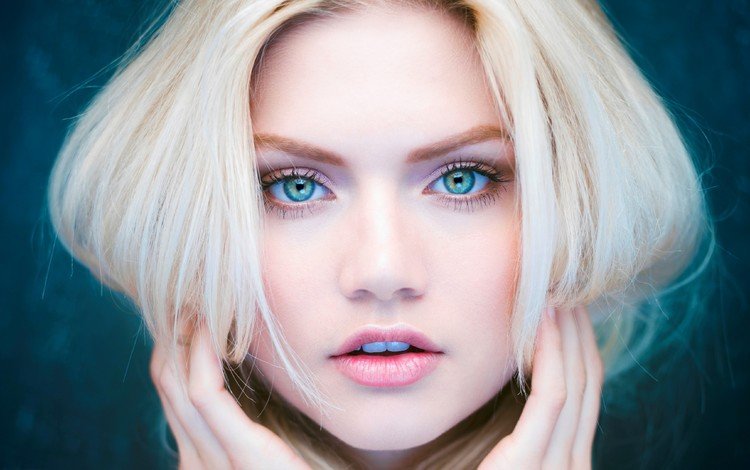 девушка, блондинка, портрет, лицо, голубые глаза, martina dimitrova, girl, blonde, portrait, face, blue eyes