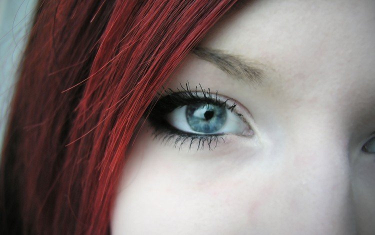 глаза, девушка, портрет, рыжая, волосы, eyes, girl, portrait, red, hair