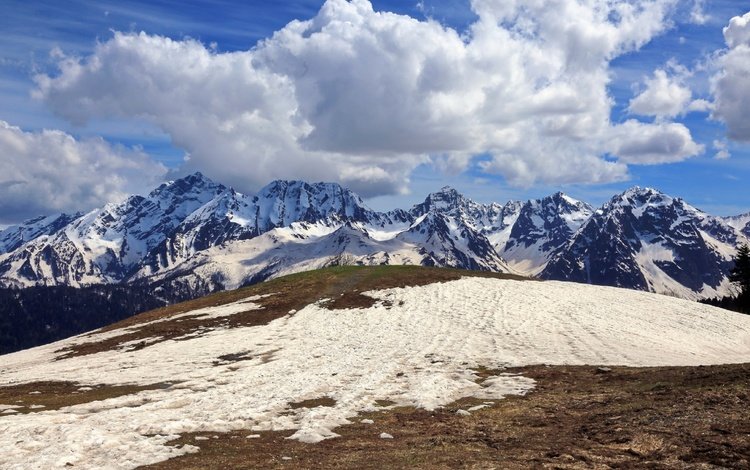 горы, снег, природа, весна, кавказ, красная поляна, перевал аишхо, mountains, snow, nature, spring, the caucasus, krasnaya polyana, pass aisha