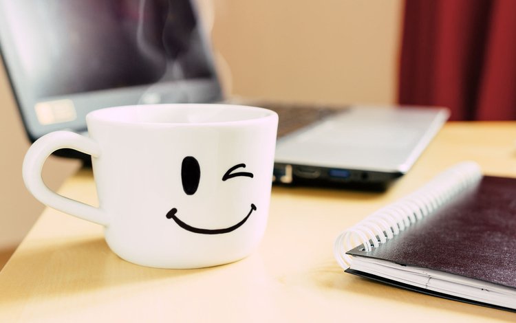 улыбка, кофе, кружка, смайл, smile, coffee, mug