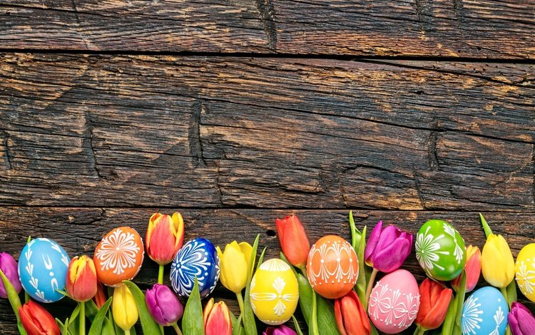 тюльпаны, довольная, пасха, красочная, праздник, яйца крашеные, дерева, тульпаны,  цветы, глазунья, весенние, зеленые пасхальные, tulips, happy, easter, colorful, holiday, the painted eggs, wood, flowers, eggs, spring