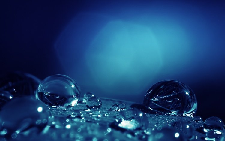 вода, макро, фон, синий, капли, цвет, water, macro, background, blue, drops, color