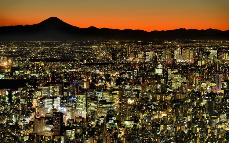 огни, панорама, город, япония, мегаполис, токио, lights, panorama, the city, japan, megapolis, tokyo