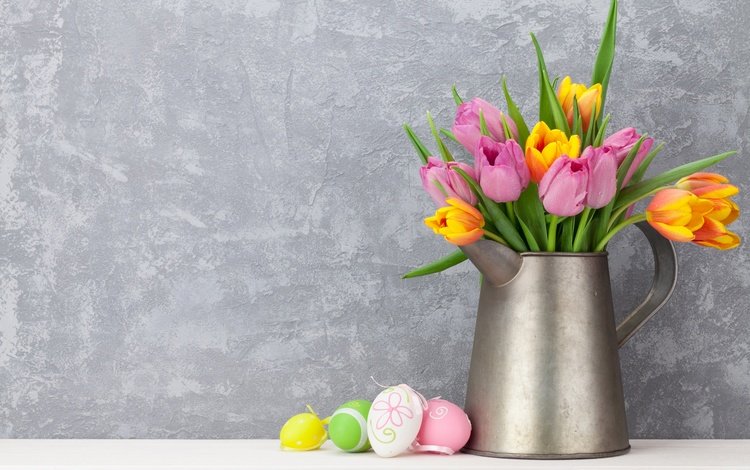цветы, зеленые пасхальные, довольная, тюльпаны, яйца крашеные, пасха, розовые тюльпаны, тульпаны,  цветы, глазунья, декорация, весенние, пинк, flowers, happy, tulips, the painted eggs, easter, pink tulips, eggs, decoration, spring, pink