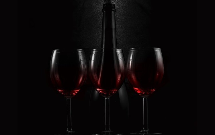 cтекло, фон, черный, вино, стекло, бутылка, бокалы, краcный, красное, блака, background, black, wine, glass, bottle, glasses, red