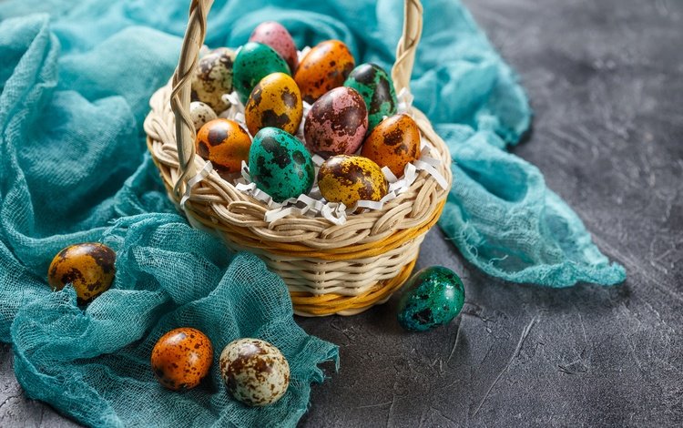 пасха, корзинка, яйца крашеные, easter, basket, the painted eggs