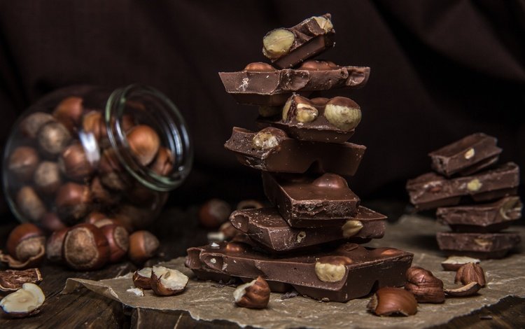 орехи, шоколад, сладкое, фундук, nuts, chocolate, sweet, hazelnuts