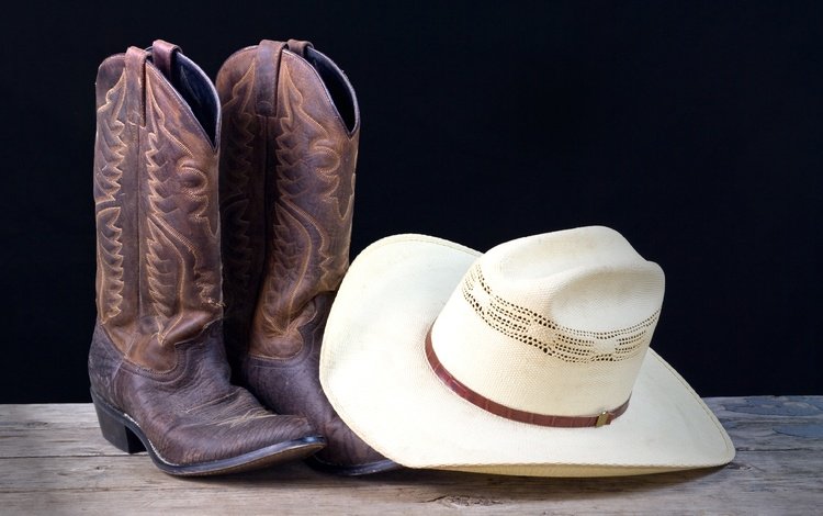 кожа, белая, шляпа, сапоги, ковбой, leather, white, hat, boots, cowboy
