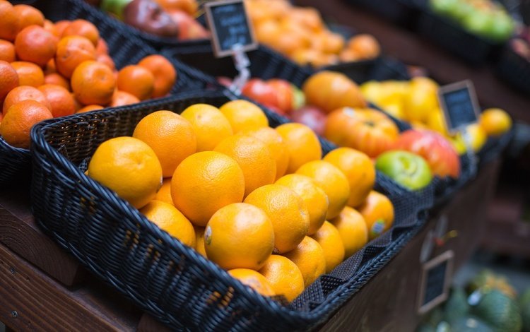 рынок, фрукты, апельсины, мандарины, цитрусы, market, fruit, oranges, tangerines, citrus