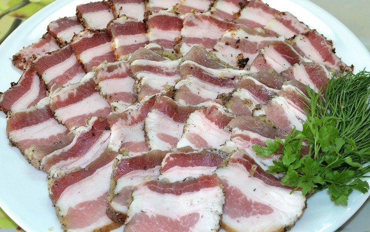 мясо, укроп, петрушка, бекон, сало, meat, dill, parsley, bacon, fat