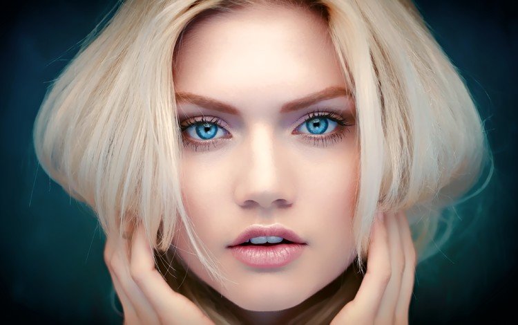 блондинка, портрет, модель, лицо, голубые глаза, мартина димитрова, blonde, portrait, model, face, blue eyes, martin dimitrov