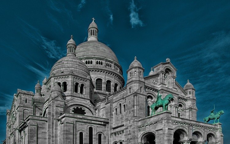 париж, церковь, франция, базилика сакре-кёр, базилика, paris, church, france, sacré-coeur, basilica
