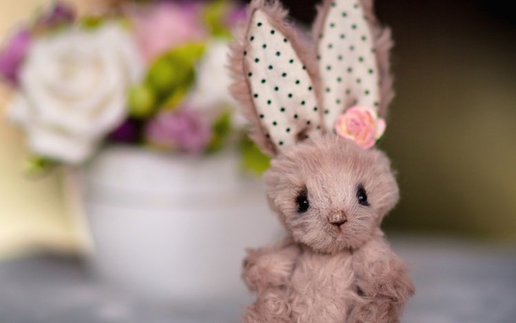 цветок, игрушка, ушки, заяц, зайка, flower, toy, ears, hare, bunny