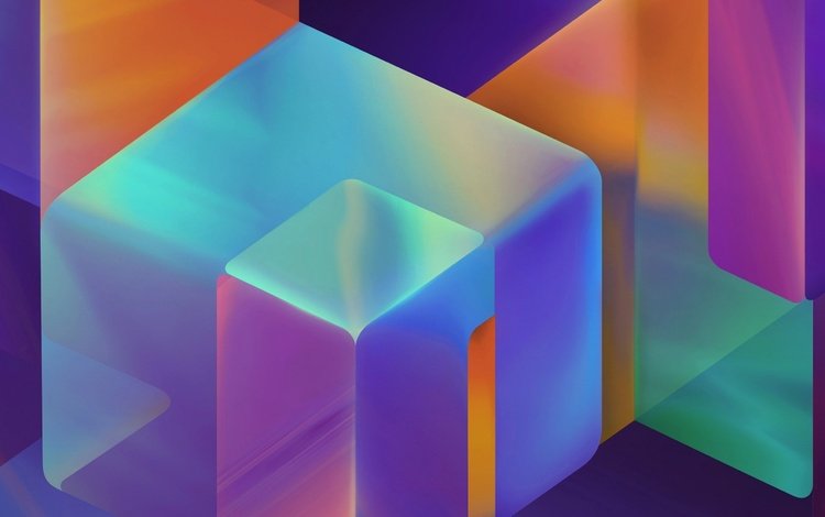 абстракция, линии, краски, кубы, объем, куб, грань, 3д, abstraction, line, paint, cuba, the volume, cube, face, 3d