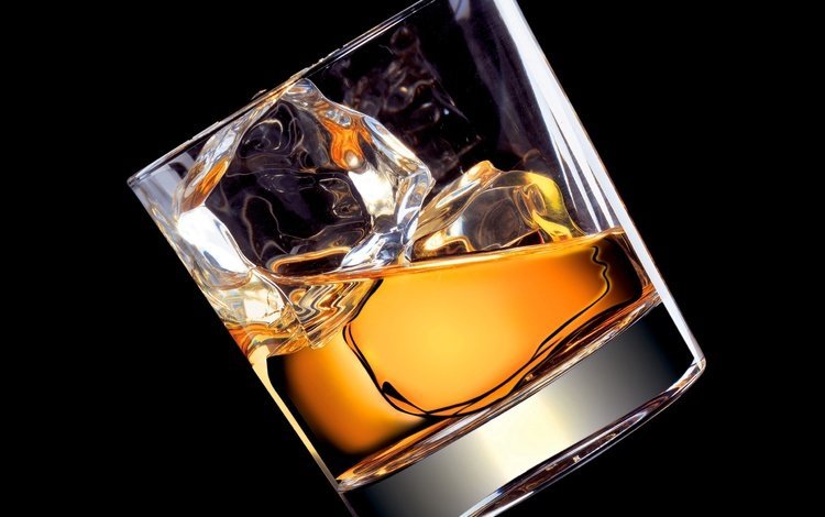 напиток, лёд, черный фон, стакан, алкоголь, виски, drink, ice, black background, glass, alcohol, whiskey