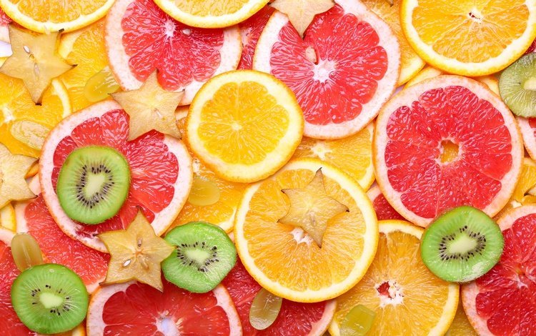 виноград, фрукты, апельсин, киви, цитрусы, грейпфрут, карамбола, grapes, fruit, orange, kiwi, citrus, grapefruit, carambola