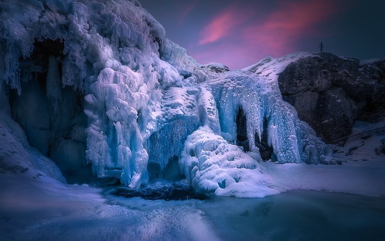 зима, мороз, водопад, лёд, норвегия, хемседал, rjukandefoss, замёрзший, winter, frost, waterfall, ice, norway, hemsedal, frozen