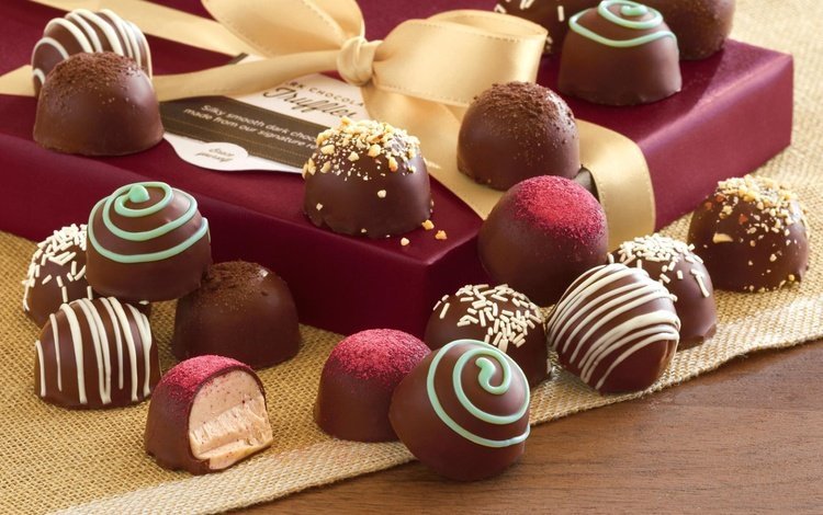 конфеты, шоколад, коробка, сладкое, бантик, ассорти, candy, chocolate, box, sweet, bow, cuts