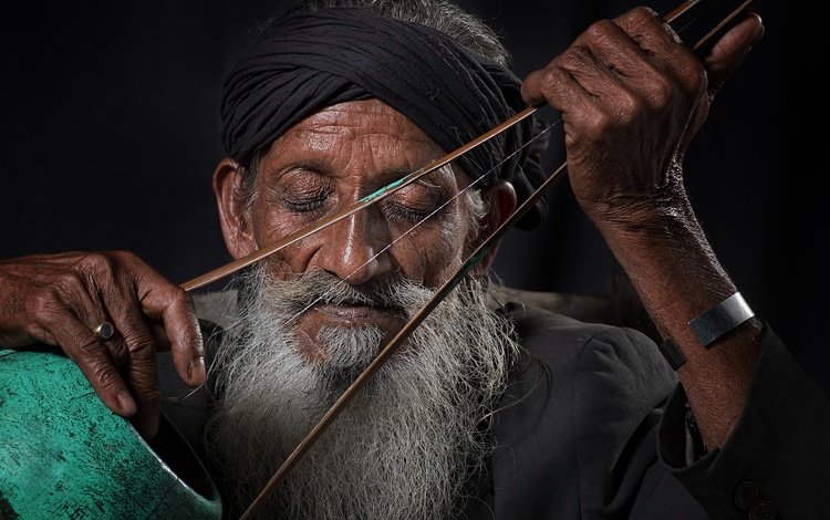 музыка, человек, старик, борода, музыкальный инструмент, music, people, the old man, beard, musical instrument