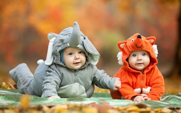 дети, костюмы, слоник, лисичка, позитив, младенцы, children, costumes, elephant, fox, positive, babies